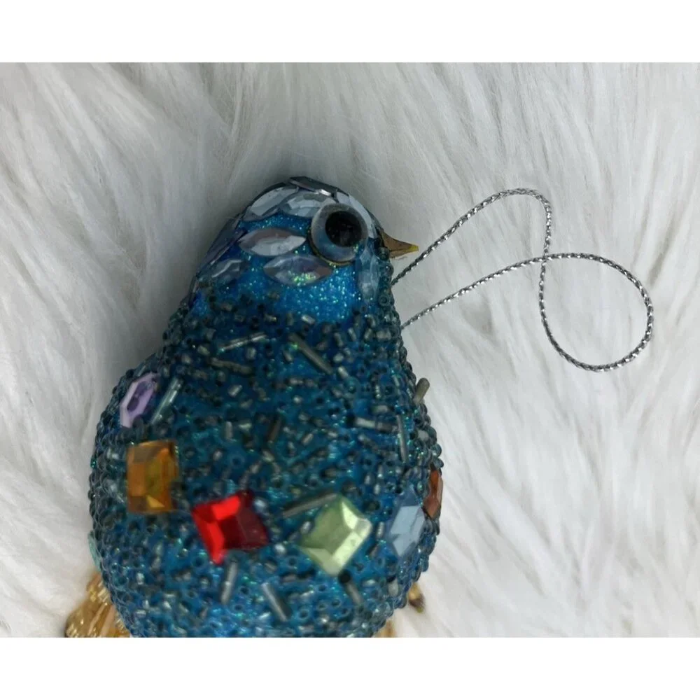 Vintage Beaded Blue Bird 6